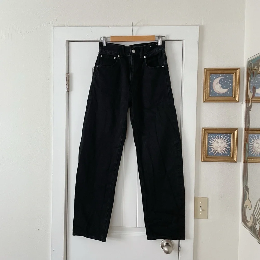 Madewell Black The Balloon Jean Size 25 Black Frost Online Now $148